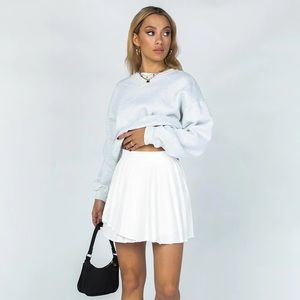Alyssa Pleated Mini Skirt White